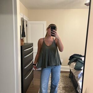 We The Free Olive Green Camisole Top